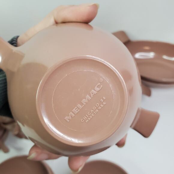 Vintage MCM Melamine Dishes Mauve Melmac marked and unmarked lot of 30-read - Picture 9 of 12